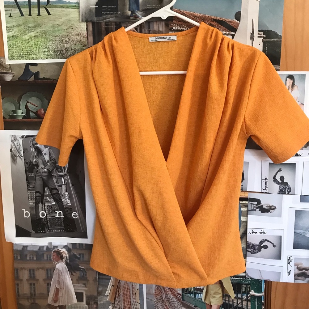 Zara mango blouse